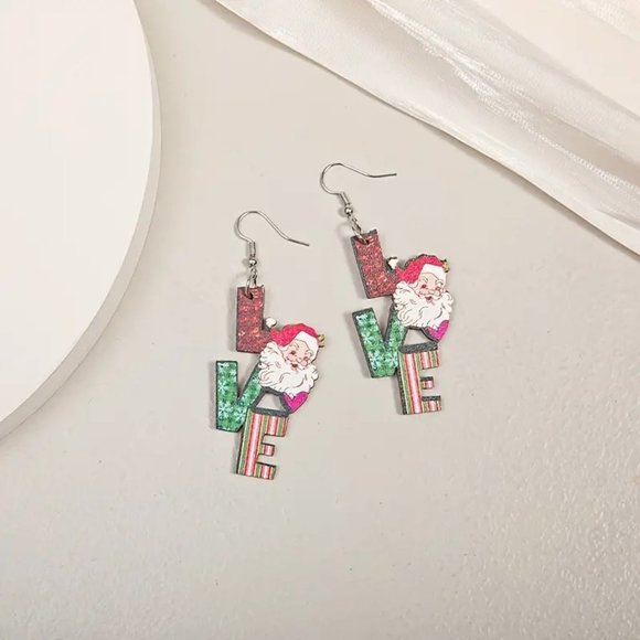 3/$12~Love Christmas Earrings - Picture 3 of 3